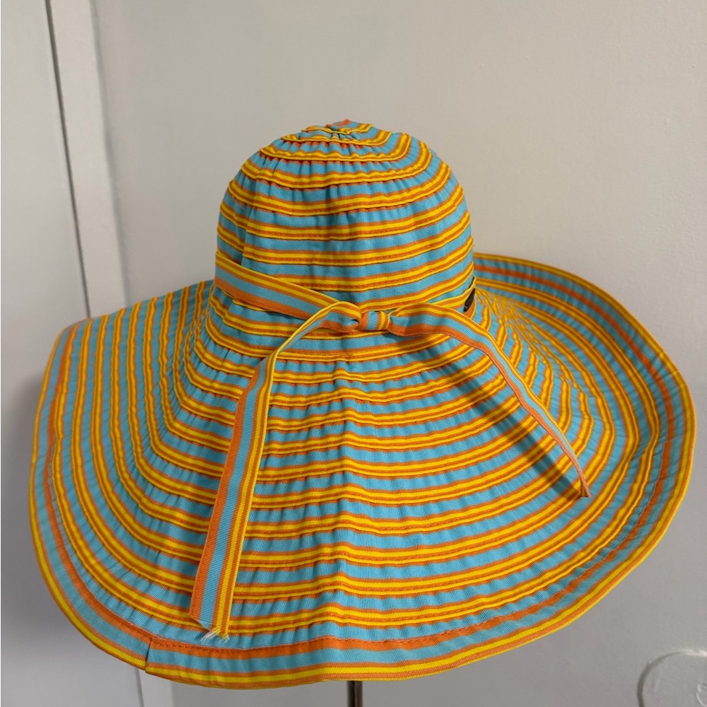 Striped Wide Brim Sun Hat